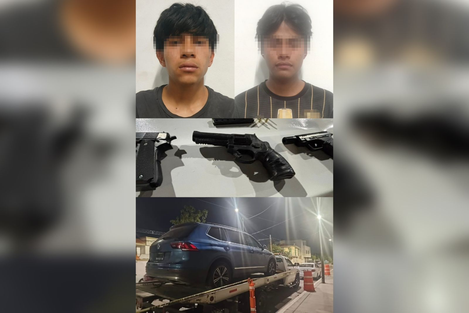 detenidos, SSC, robo de vehículo, armas de juguete, Romero Vargas