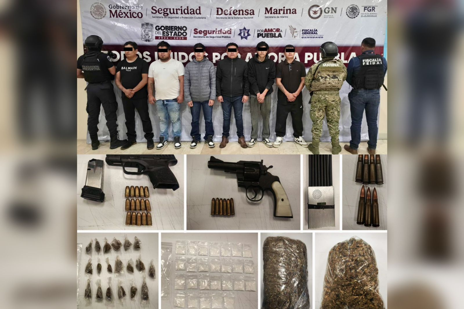 SSP, Marina, FGE, detenidos, Los Millonarios, Coronango, Cuautlancingo, Cholula, Puebla, robo de vehículos