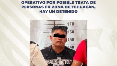 FGE, trata de personas, rescate, operativo, carretera federal a Tehuacán, detenido