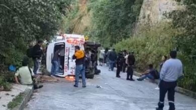 volcadura, transporte público, Teziutlán, lesionados, accidente