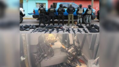 Isaac Rodríguez Ochoa, edil, Esperanza, SSyPC, FGR, FEMDO, Guardia Nacional, cateos, robo de vehículos con mercancía, armamento, equipo táctico