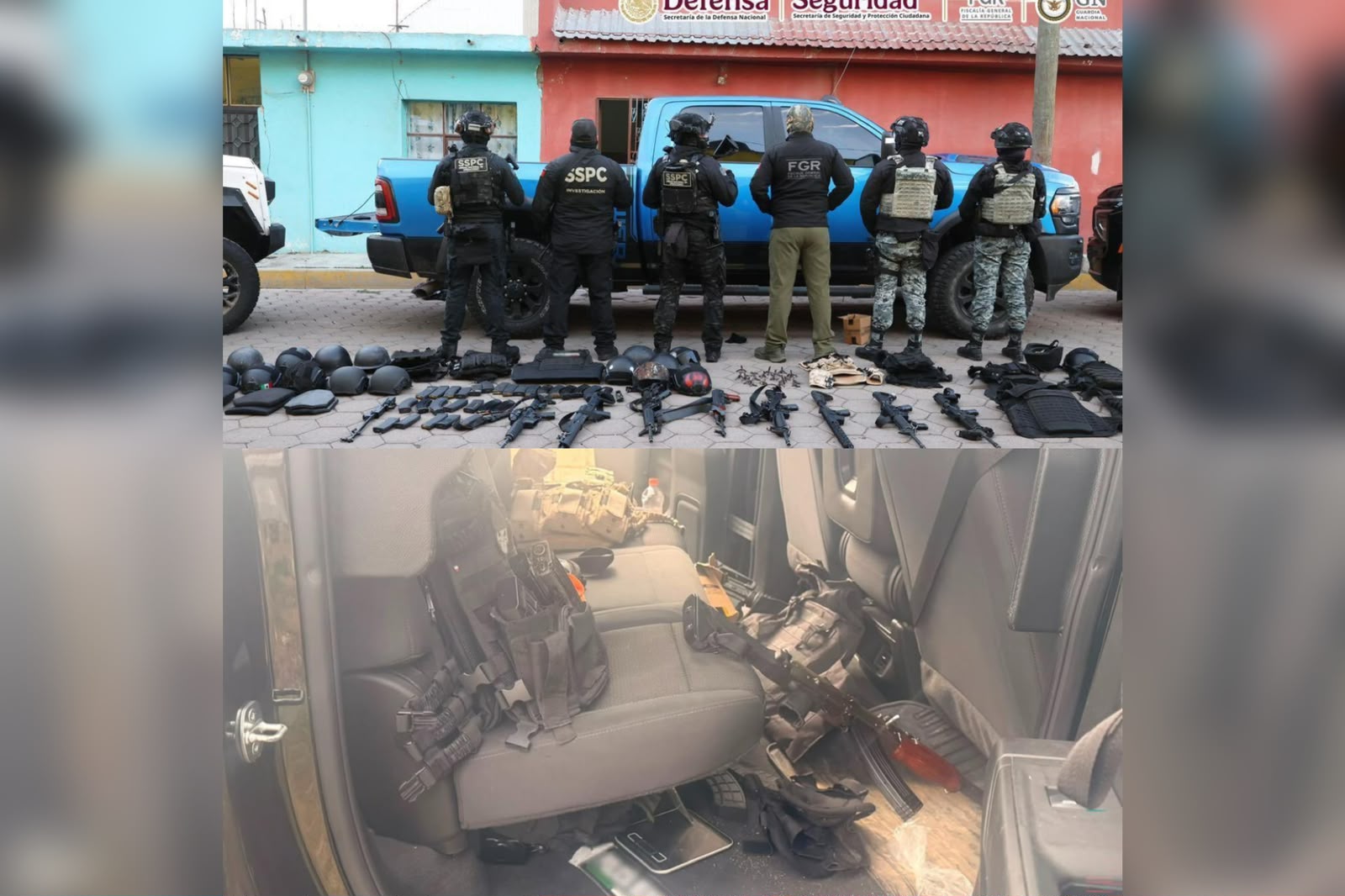 Isaac Rodríguez Ochoa, edil, Esperanza, SSyPC, FGR, FEMDO, Guardia Nacional, cateos, robo de vehículos con mercancía, armamento, equipo táctico